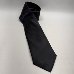 Club Room Estate Black Micro Check Silk Tie Formal Wedding Classic Elegant NWT